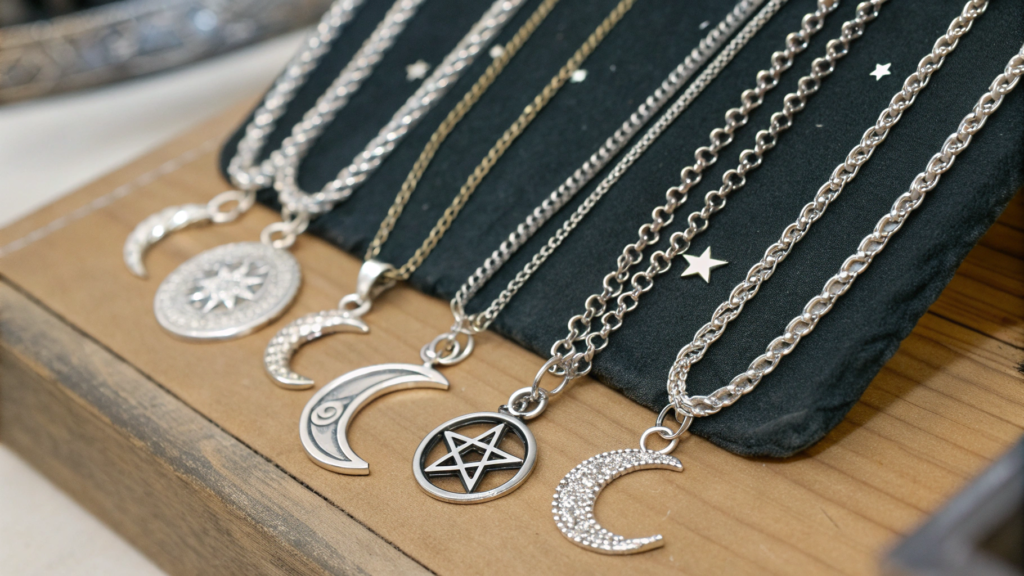 Thickness and length of silver chains affecting astrological benefits.