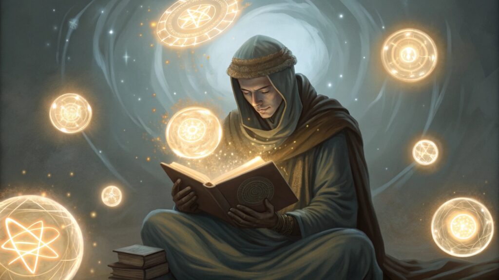 Human journaling in light, symbolizing emotional healing through Akashic Records.